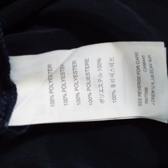 J. Crew NWT Navy capri pants with wide Leg, high Rise, in 4 Tall - Picture 9 of 9